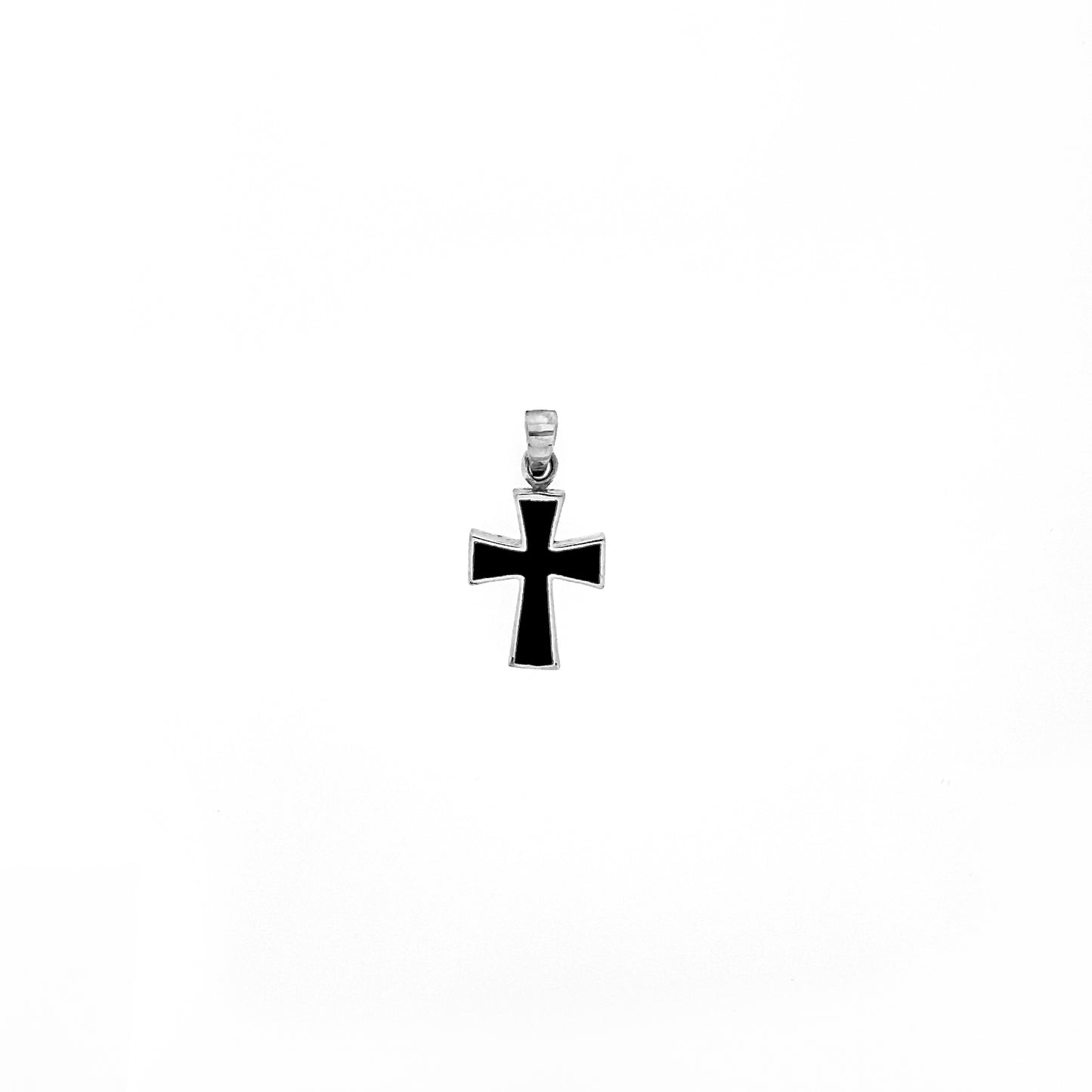 Sterling Silver Black Cross Pendant