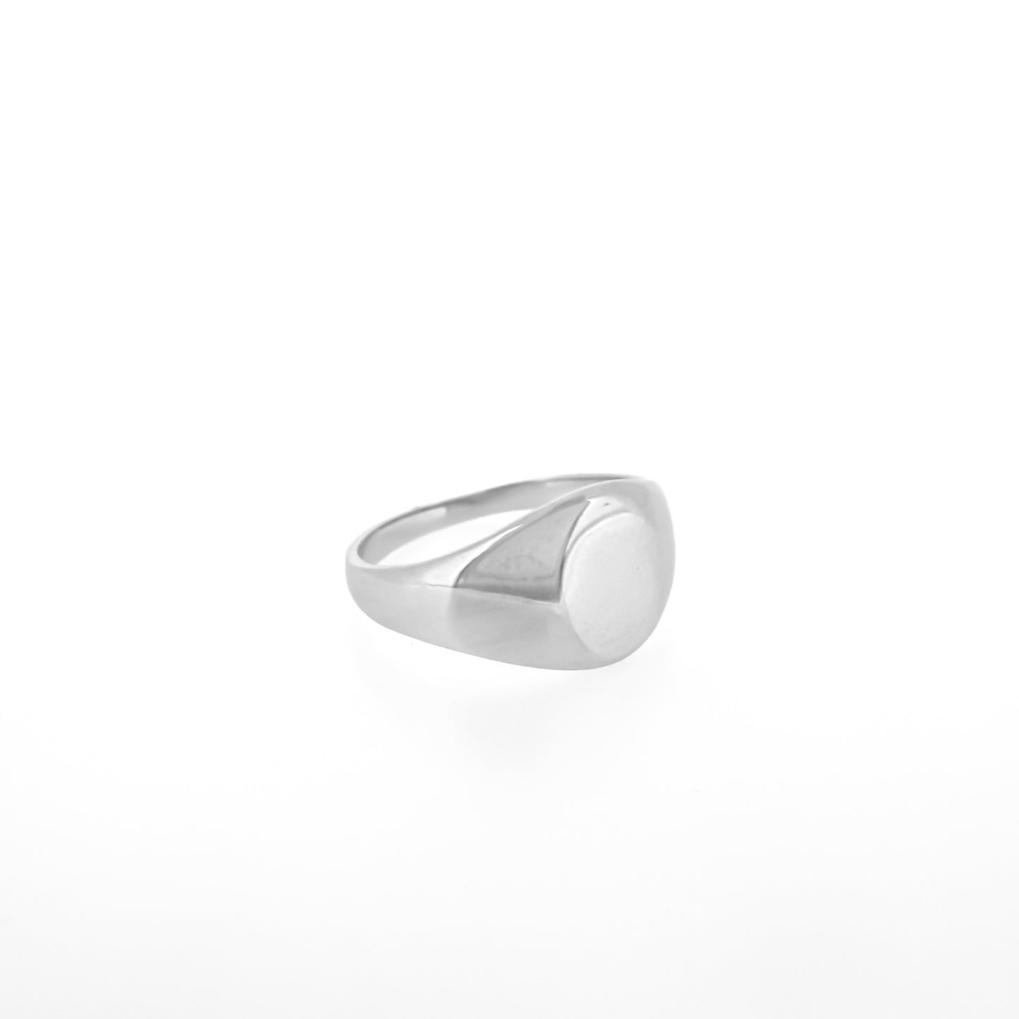 Sterling Silver Flat Oval Signet Ring