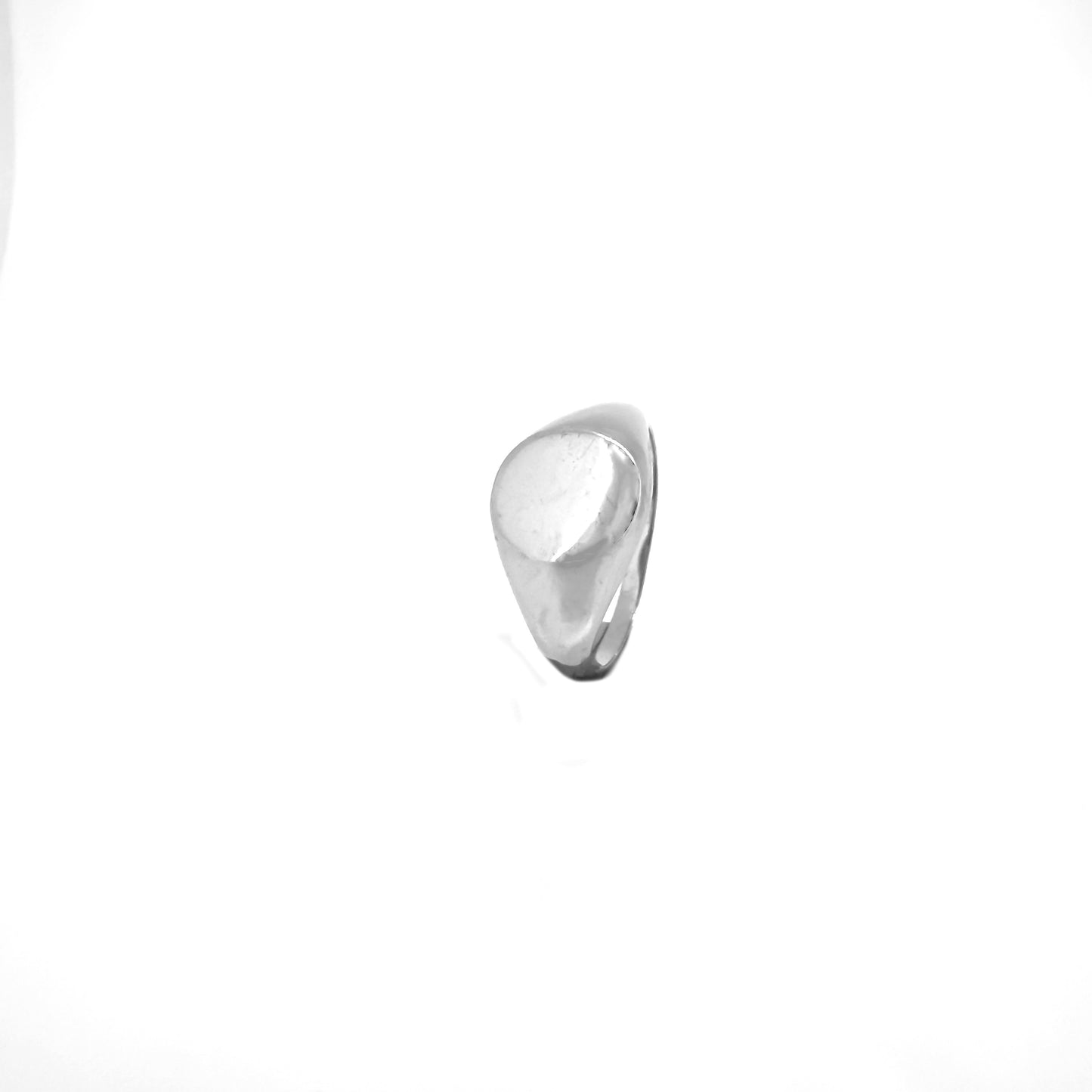 Sterling Silver Flat Oval Signet Ring