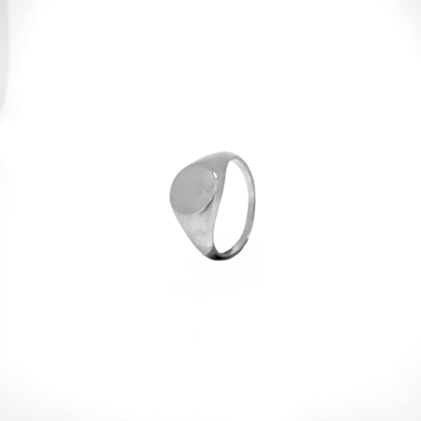 Sterling Silver Flat Oval Signet Ring