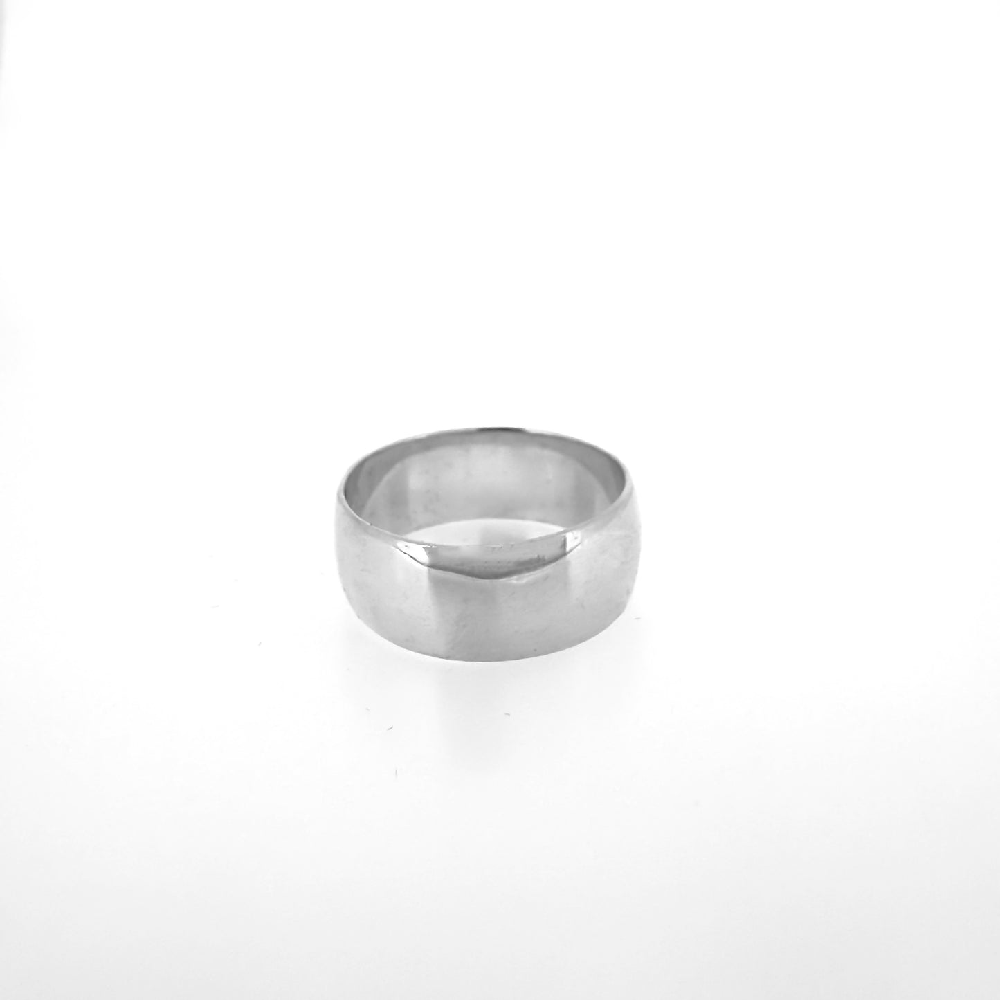 Sterling Silver Beveled Band Ring (10mm)