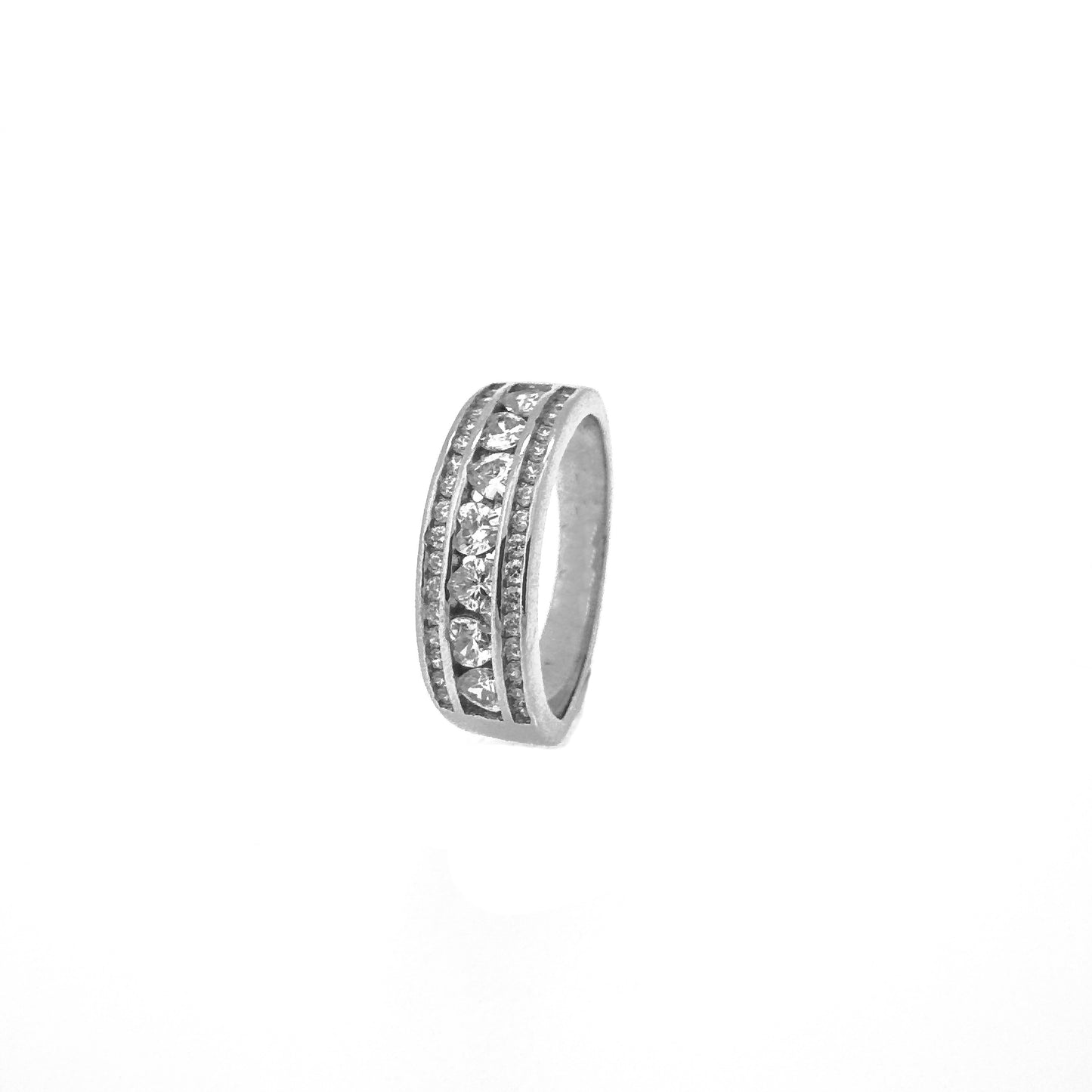 Stacked Heart Sterling Silver Ring