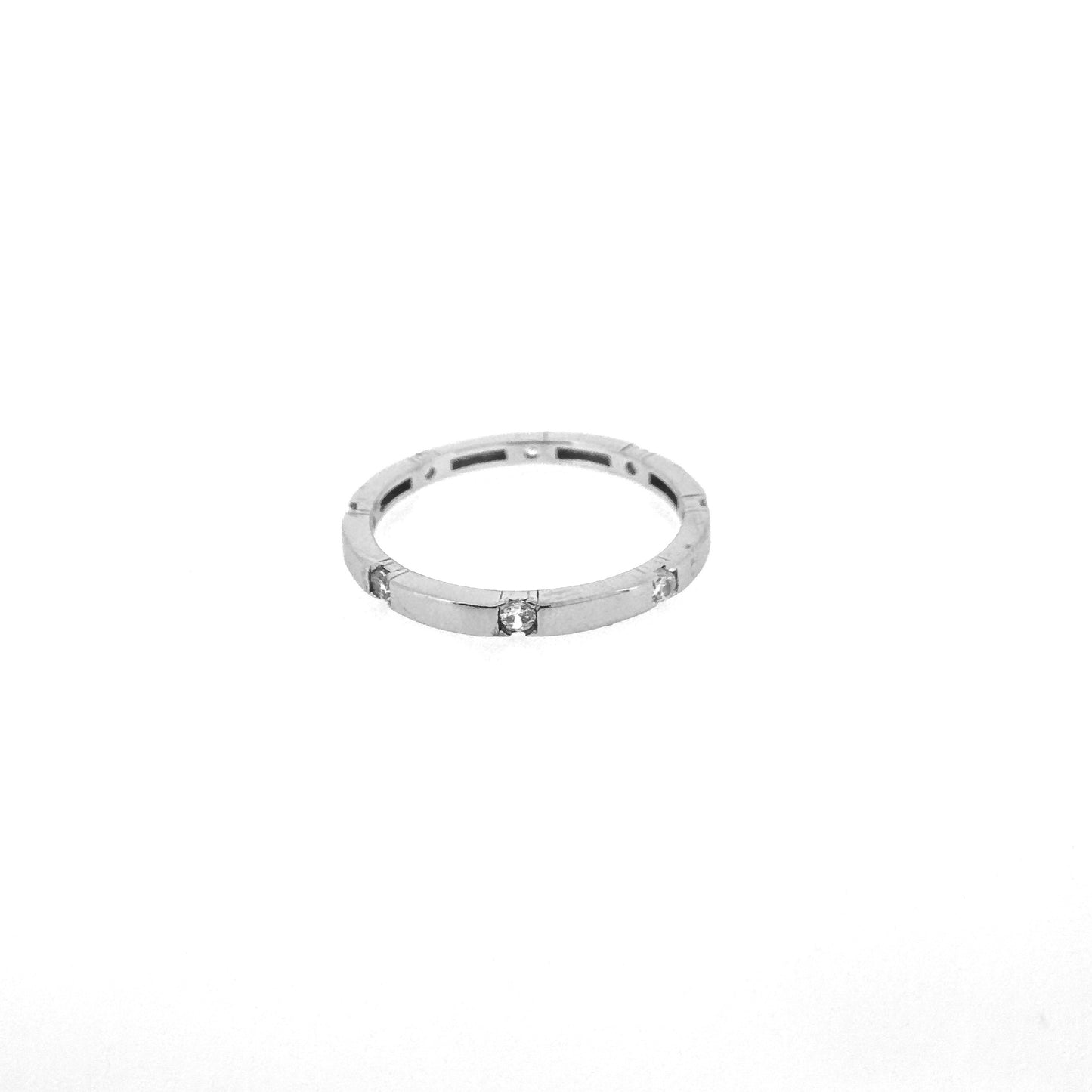 Spaced Sterling Silver Ring Band