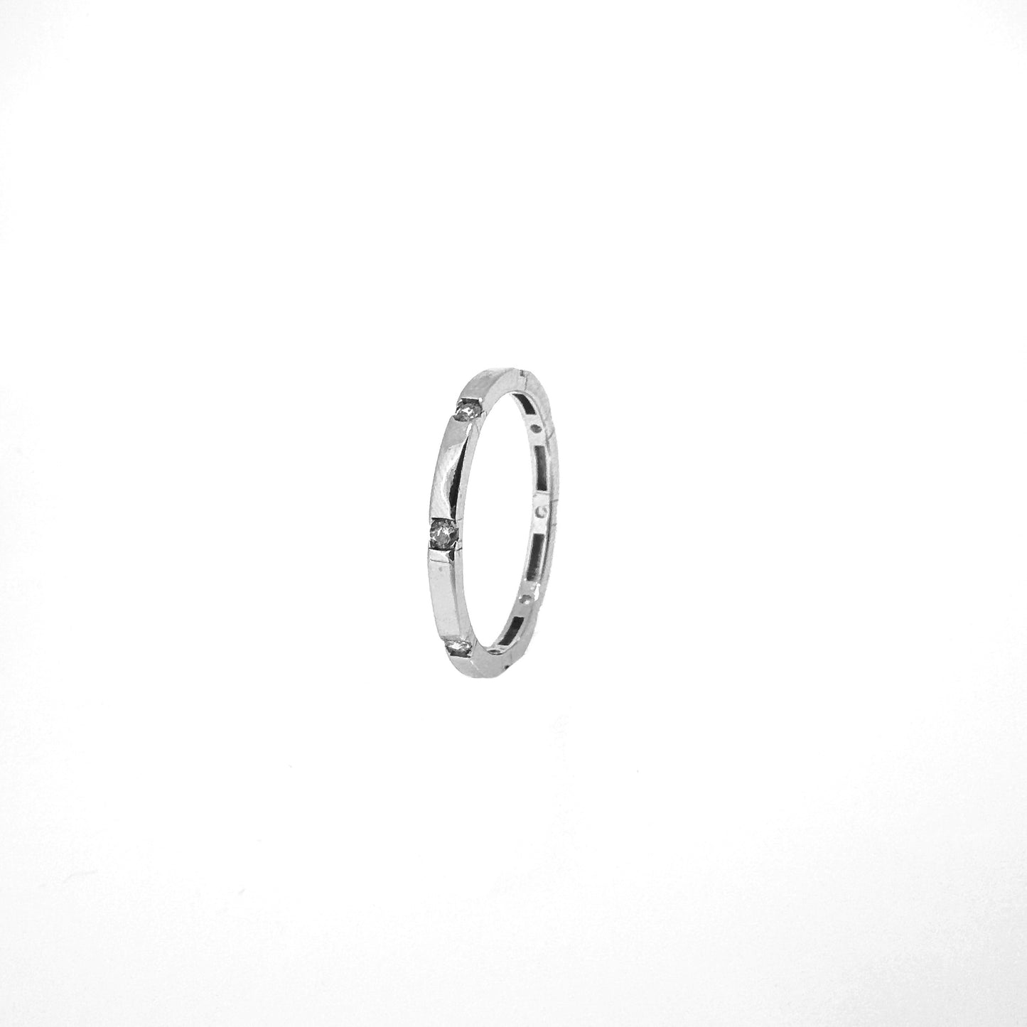 Spaced Sterling Silver Ring Band