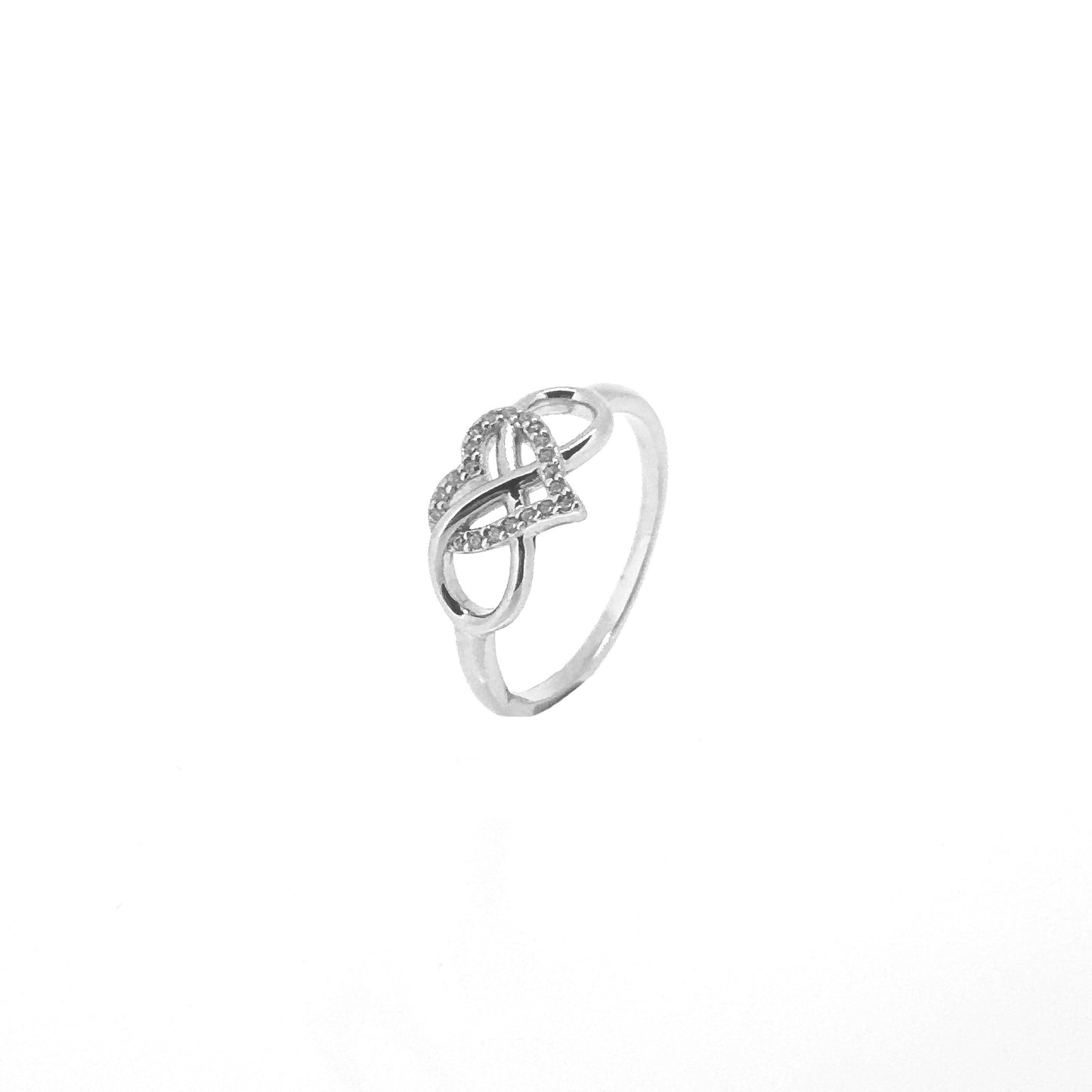 Infinity Heart Sterling Silver Ring