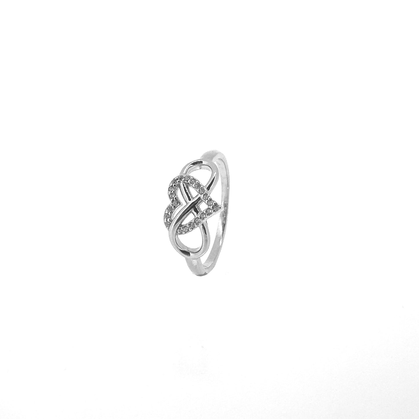 Infinity Heart Sterling Silver Ring