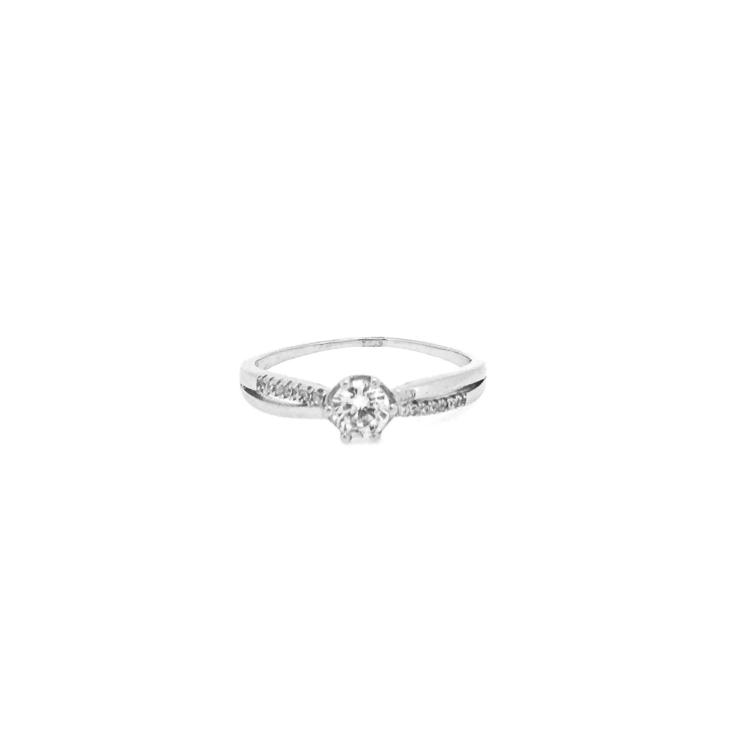Circular Split Sterling Silver Ring
