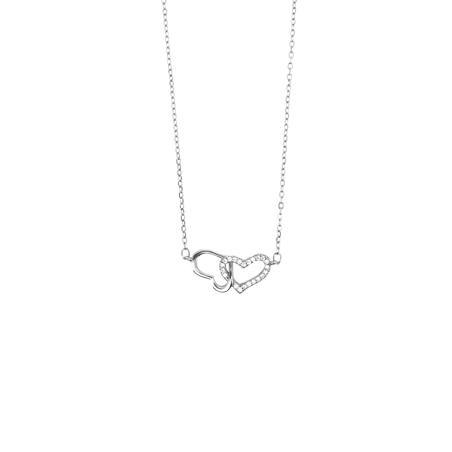 Pavé Heart Outline Unity Necklace Set