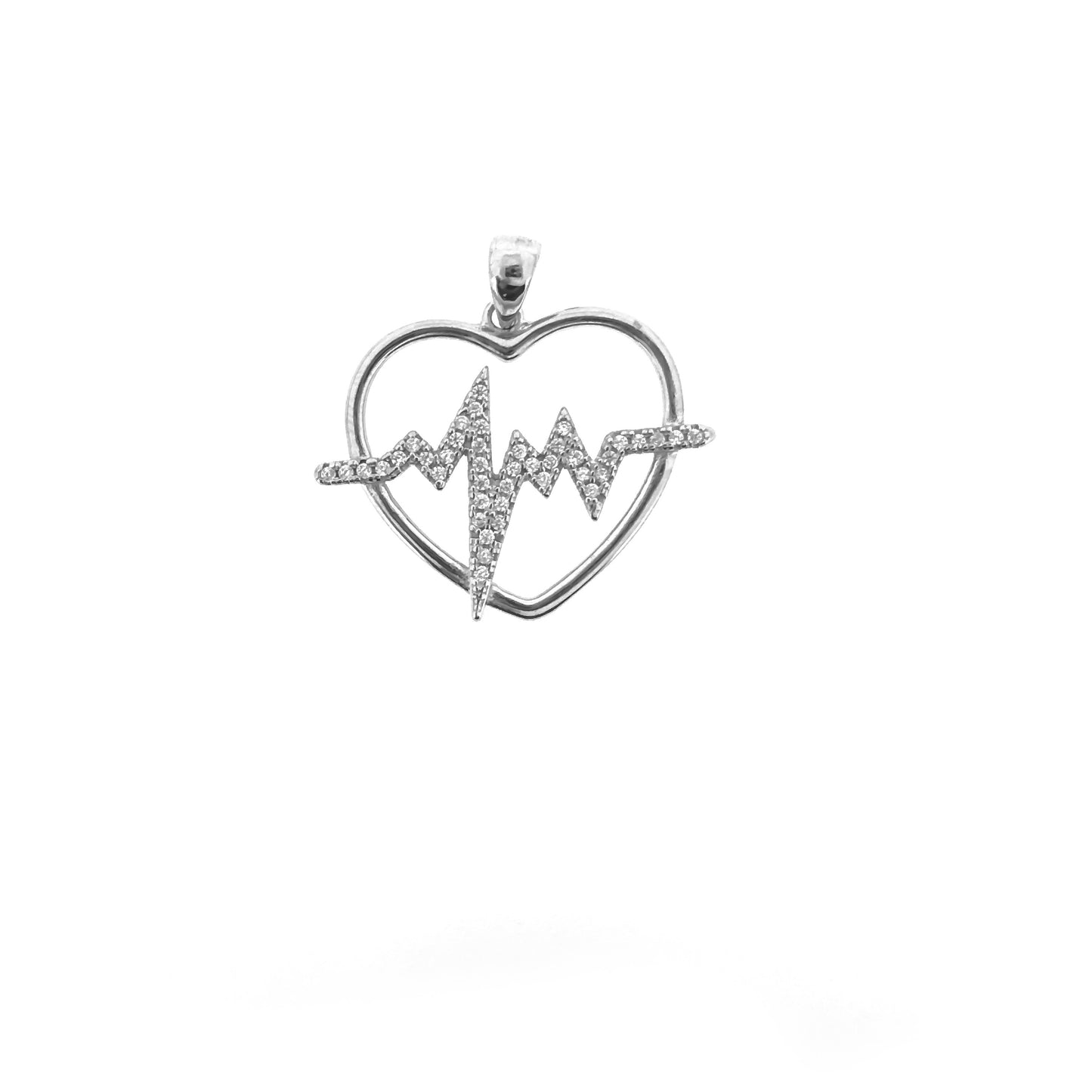 Sterling Silver Heartbeat Pendant