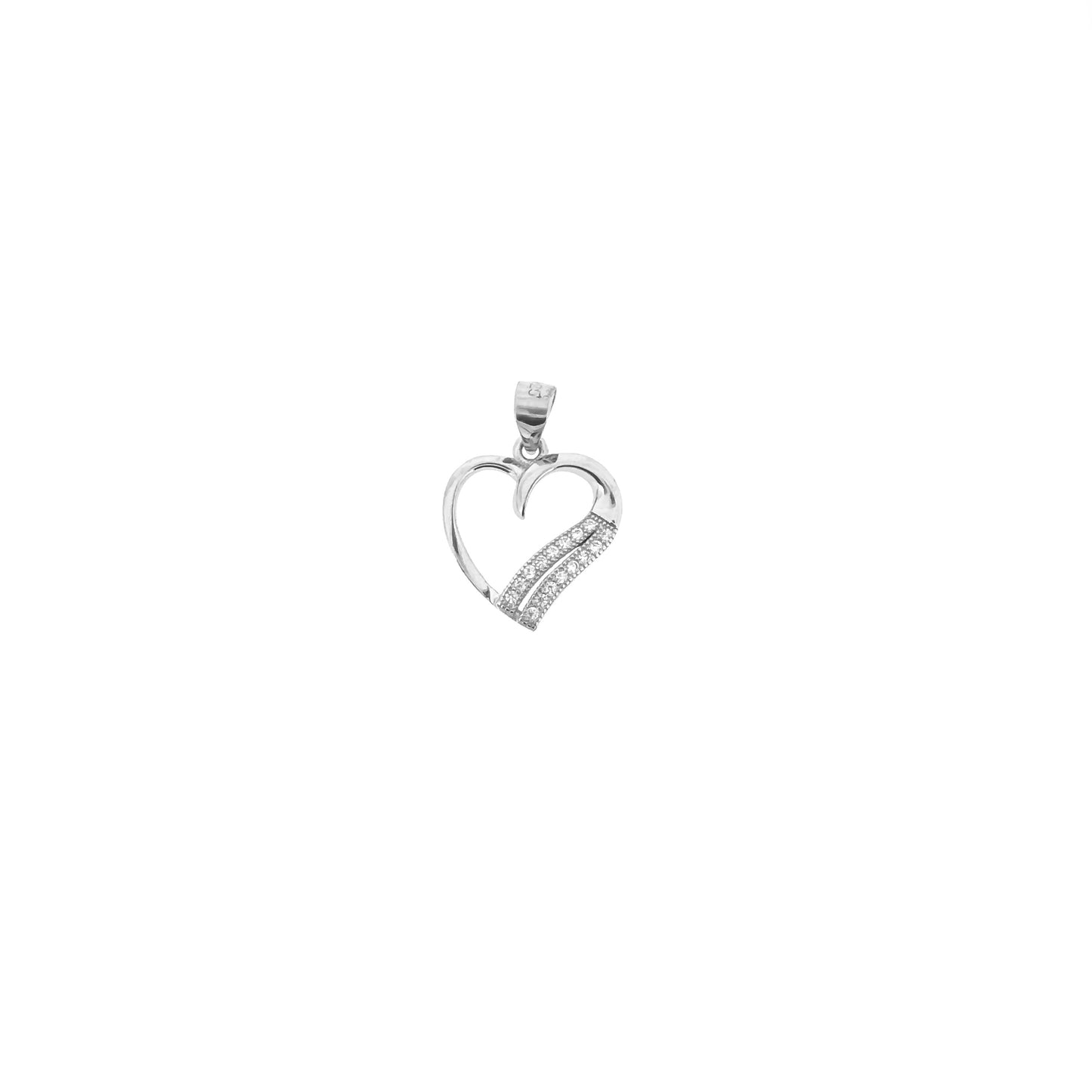 Sterling Silver Outlined Heart Pendant