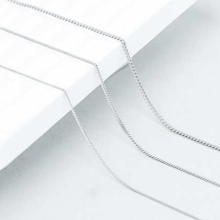 Curbs 925 Sterling Silver Rhodium Plated