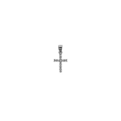 Silver Cubic Zirconia Cross Necklace Set