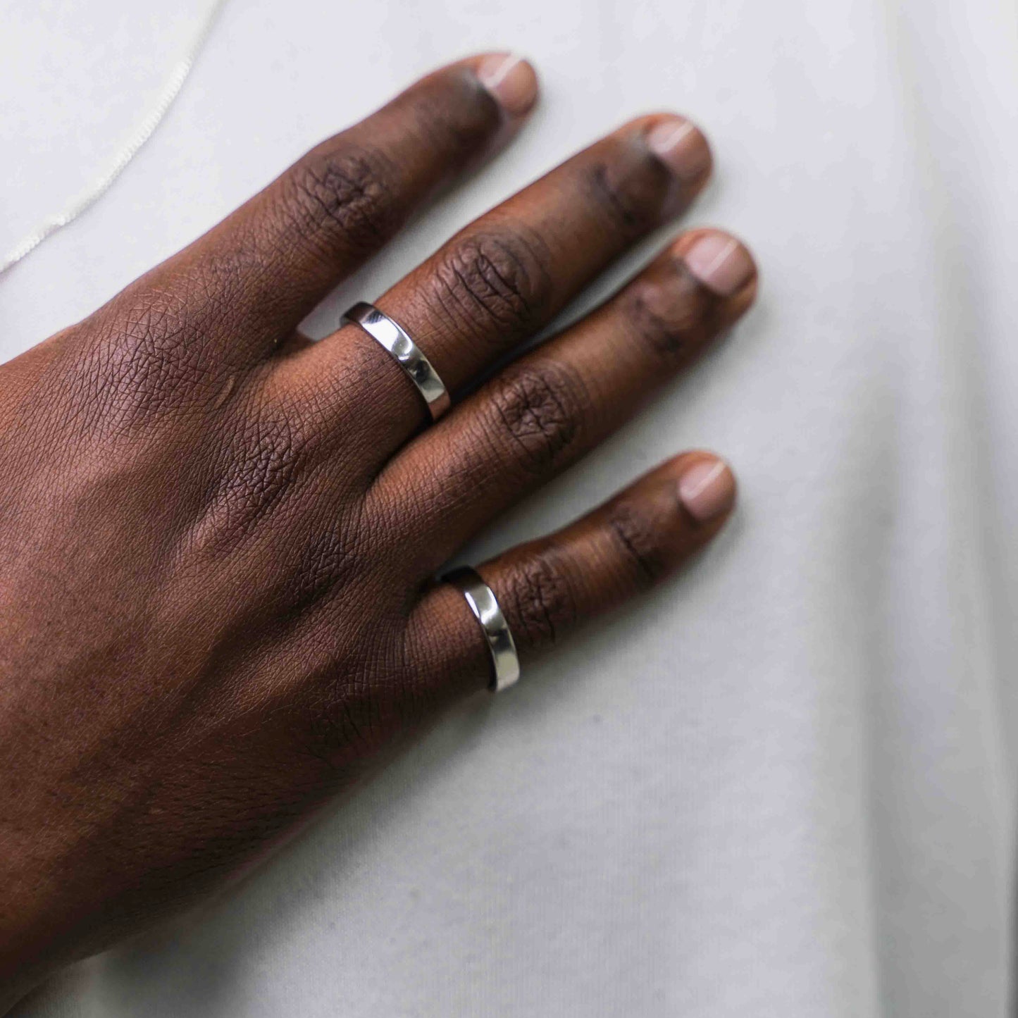 Sterling Silver Flat Edge Band Ring (04mm)