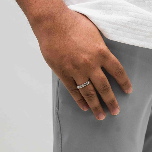 Sterling Silver Beveled Band Ring (04mm)