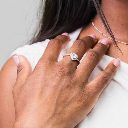Heart Swirl Sterling Silver Ring