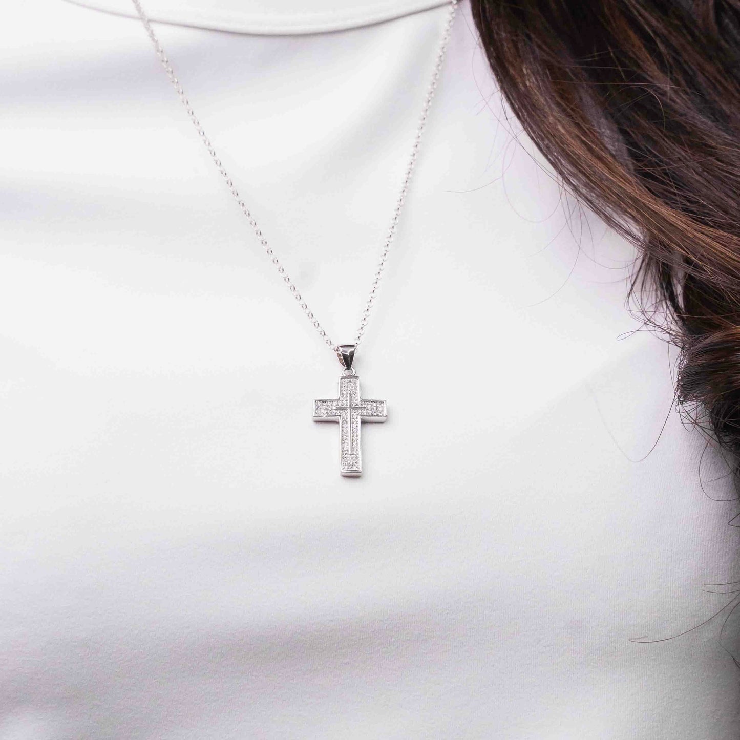 Sterling Silver Dual Cross Pendant