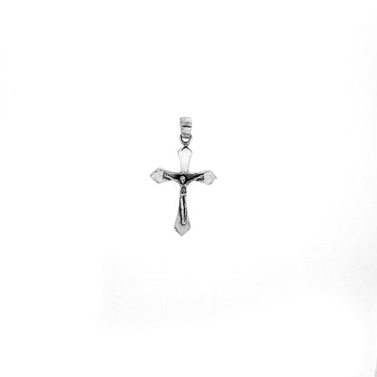 Sterling Silver Byzantine Crucifix Cross Pendant
