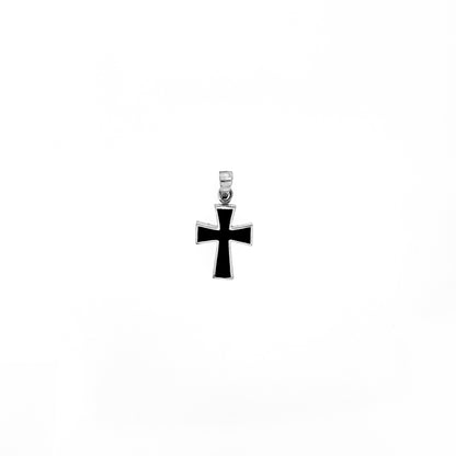 Sterling Silver Black Cross Pendant