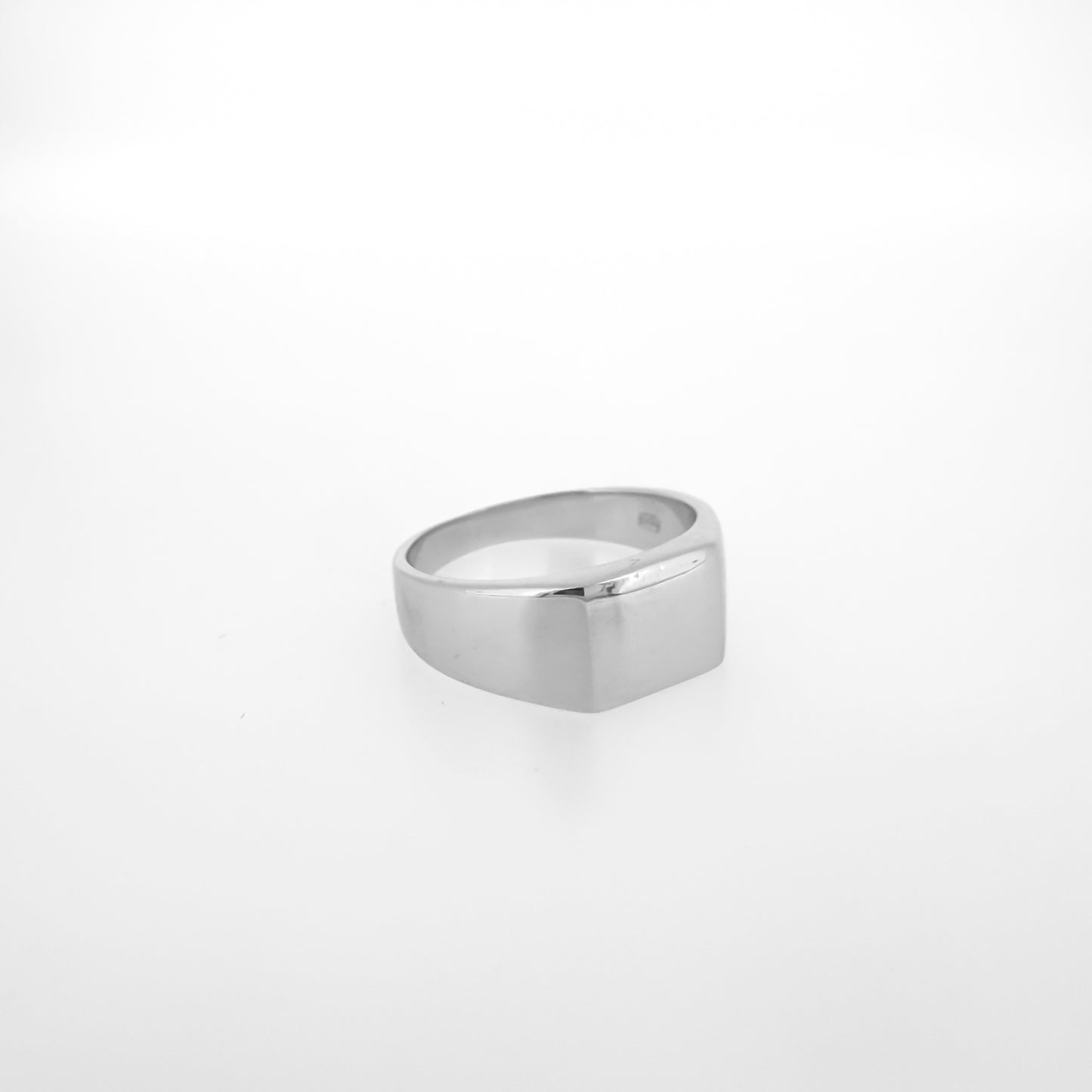 Sterling Silver Flat Rectangular Signet Ring
