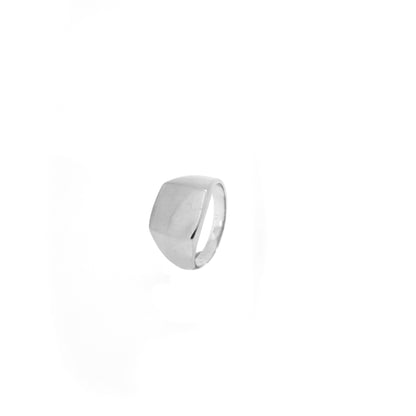 Sterling Silver Flat Square Signet Ring