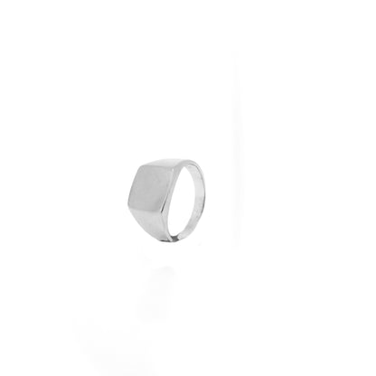 Sterling Silver Flat Square Signet Ring