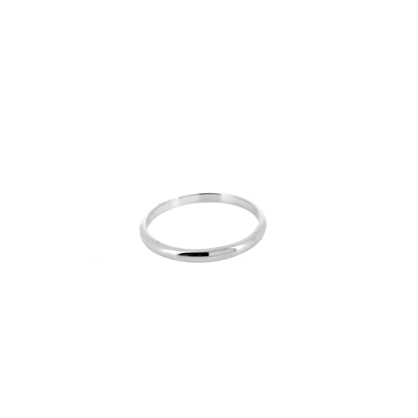 Sterling Silver Beveled Band Ring (02mm)