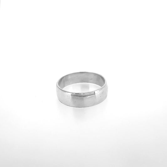 Sterling Silver Beveled Band Ring (08mm)