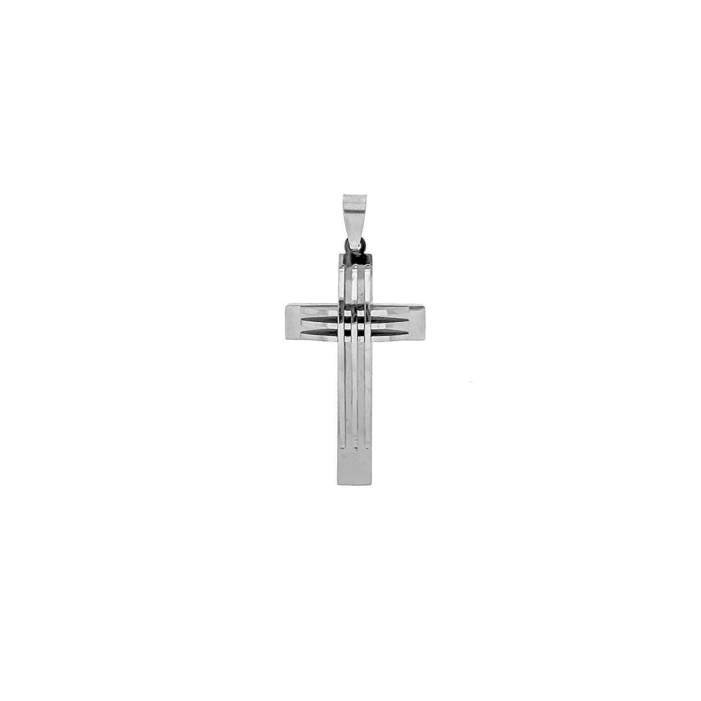 Stainless Steel Interlocking Bone Cross Pendant