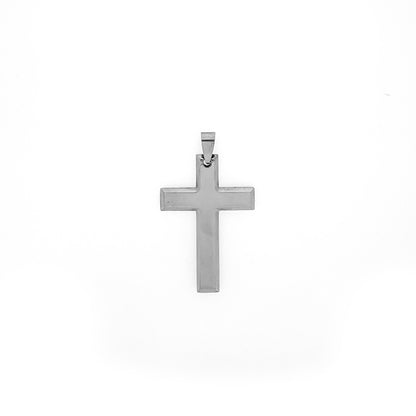 Stainless Steel Beveled Cross Pendant