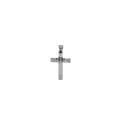 Stainless Steel Curved Cross Pendant