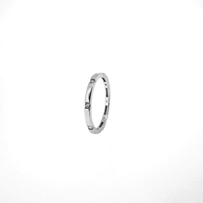 Spaced Sterling Silver Ring Band