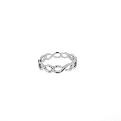 Infinity Band Sterling Silver Ring