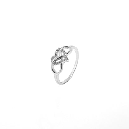 Infinity Heart Sterling Silver Ring