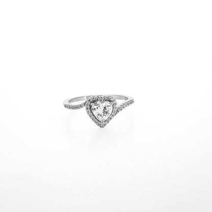Heart Swirl Sterling Silver Ring
