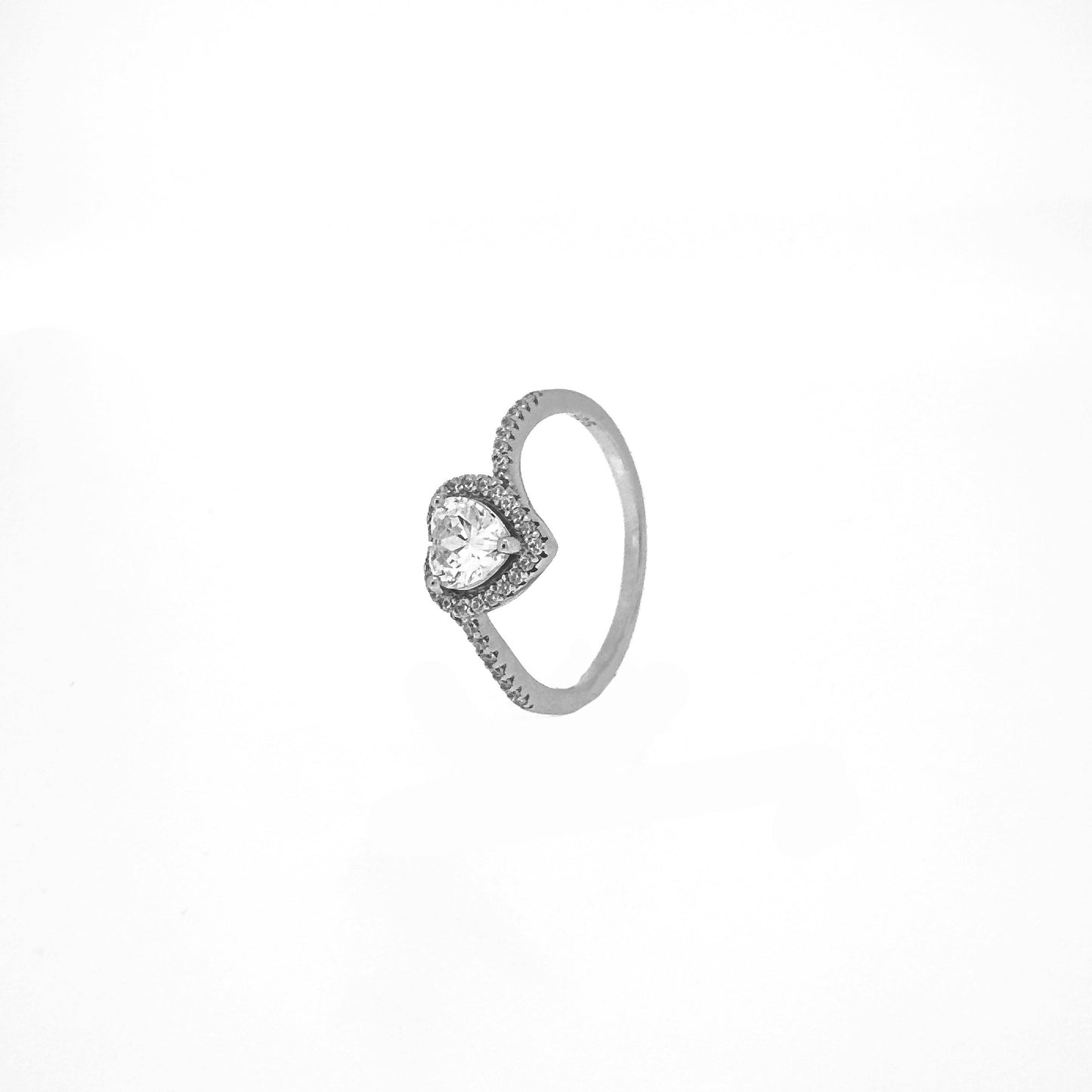 Heart Swirl Sterling Silver Ring