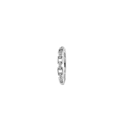 Rectangular Link Sterling Silver Ring