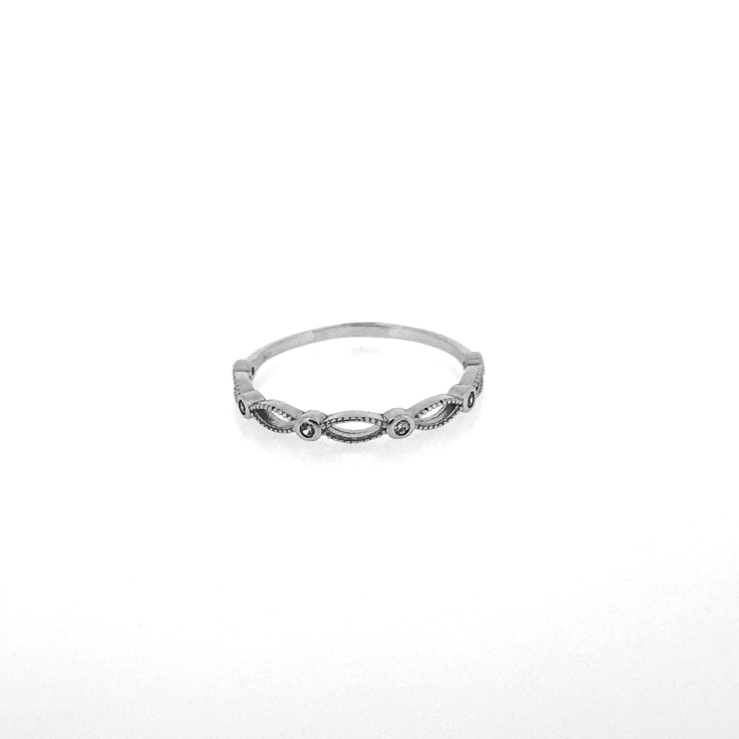 Oval Vine Sterling Silver Ring
