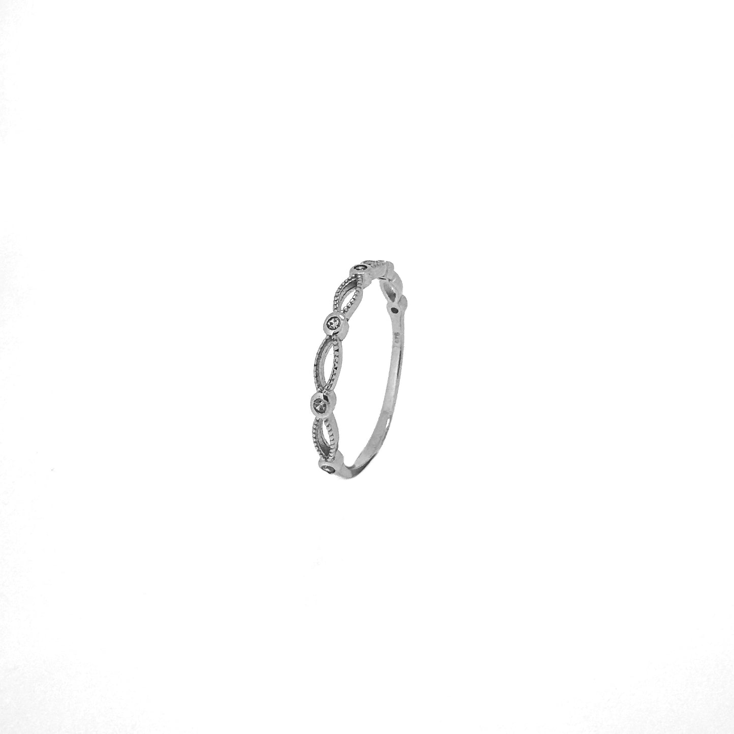 Oval Vine Sterling Silver Ring