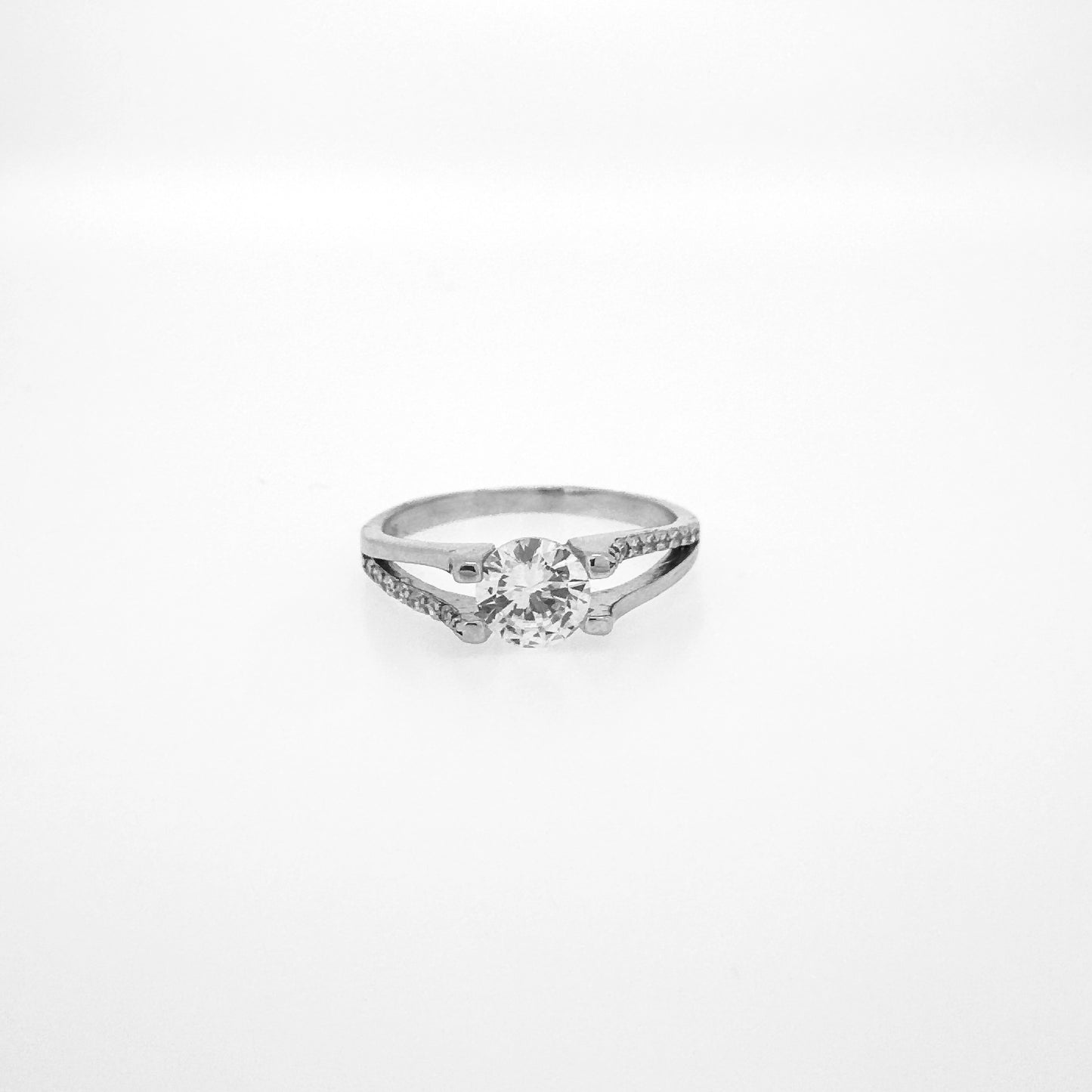 Circular Split Sterling Silver Ring