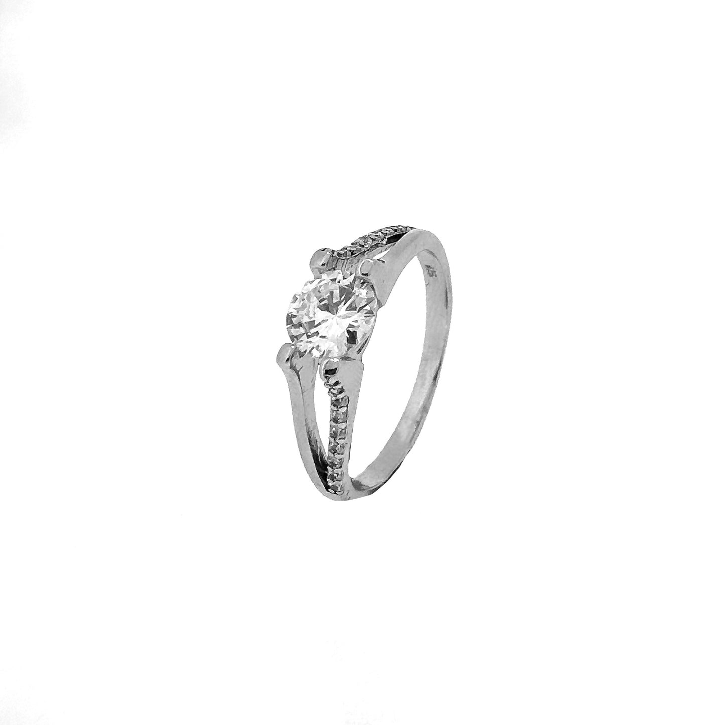 Circular Split Sterling Silver Ring