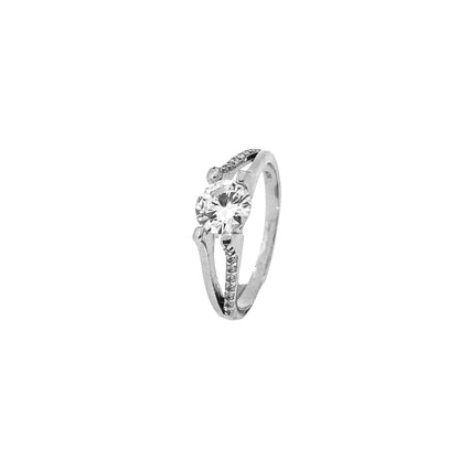 Circular Split Sterling Silver Ring
