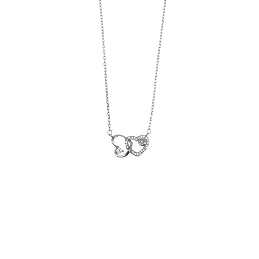 Pavé Heart Outline Unity Necklace Set