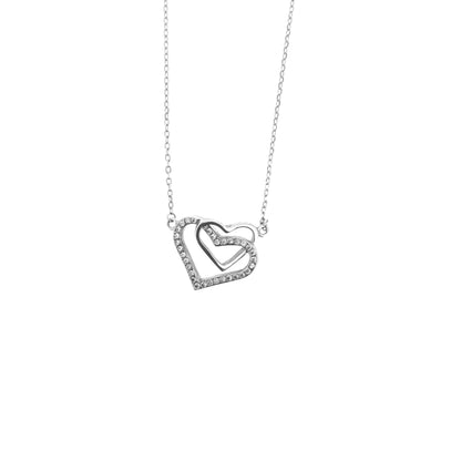 Pavé Heart Outline Unity Necklace Set