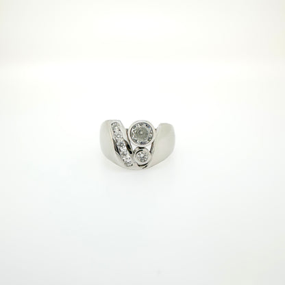 Sterling Silver Double Cubic Zirconia Ring